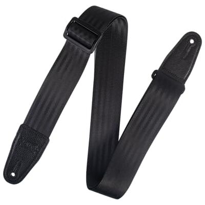 Levy's M8SB-BLK Sangle de Guitare Seatbelt strap 2" Black - Publicité Levy's M8SB-BLK Sangle de Guitare Seatbelt strap 2" Black - Publicité