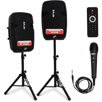 Système PA portable Pyle 1800W Bluetooth extérieur - Publicité Système PA portable Pyle 1800W Bluetooth extérieur - Publicité