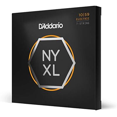 D'Addario NYXL1059 Cordes Guitare Électrique 7 Cordes 10-59 Cordes NYXL pour guitare électrique offrant stabilité d’accord, résistance accrue, dynamique et son brillant. Publicité D'Addario NYXL1059 Cordes Guitare Électrique 7 Cordes 10-59 Cordes NYXL pour guitare électrique offrant stabilité d’accord, résistance accrue, dynamique et son brillant. Publicité