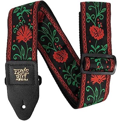 Ernie Ball Sangle de Guitare en Jacquard, motif Western Rose - Publicité Ernie Ball Sangle de Guitare en Jacquard, motif Western Rose - Publicité