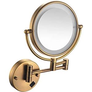 HAOCHIDIAN Montage mural miroir de maquillage 8 pouces 1X / 5X Bouton tactile réglable loupe lumière à 360 ° pivotant extensible Miroir pour salle de bain Miroir à deux faces du visage,Usb - Publicité HAOCHIDIAN Montage mural miroir de maquillage 8 pouces 1X / 5X Bouton tactile réglable loupe lumière à 360 ° pivotant extensible Miroir pour salle de bain Miroir à deux faces du visage,Usb - Publicité