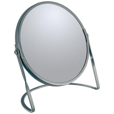 Spirella Miroir grossissant sur Pied Akira Acier Robuste Double Face avec Grossissement x5 et Miroir Classique Pivotant à 360° Gris Mat - Publicité Spirella Miroir grossissant sur Pied Akira Acier Robuste Double Face avec Grossissement x5 et Miroir Classique Pivotant à 360° Gris Mat - Publicité