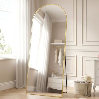 SONGMICS Miroir Intégral Arqué sur Pied, 150 x 40 cm, Verre Trempé Miroir à Poser au Sol, Cadre en Alliage d’Aluminium, Chambre, Salon, Dressing, Noir D'Encre, Collection AILEAS LFM035B01 - Publicité SONGMICS Miroir Intégral Arqué sur Pied, 150 x 40 cm, Verre Trempé Miroir à Poser au Sol, Cadre en Alliage d’Aluminium, Chambre, Salon, Dressing, Noir D'Encre, Collection AILEAS LFM035B01 - Publicité