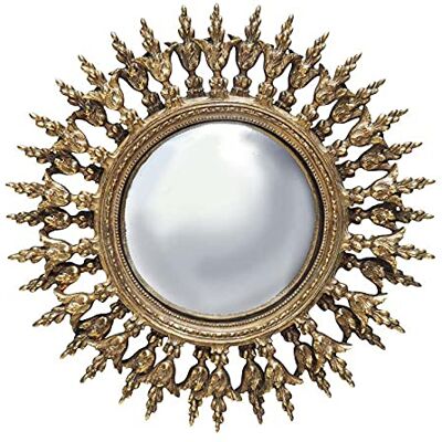 CHEHOMA Miroir Convexe Doré Mural Rond Résine Soleil Diamètre 28.5cm - Publicité CHEHOMA Miroir Convexe Doré Mural Rond Résine Soleil Diamètre 28.5cm - Publicité