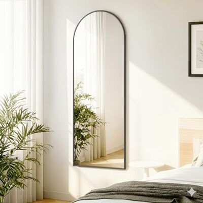 SONGMICS Miroir en pied 120x40cm Courbé Noir - Miroir en pied - Publicité SONGMICS Miroir en pied 120x40cm Courbé Noir - Miroir en pied - Publicité