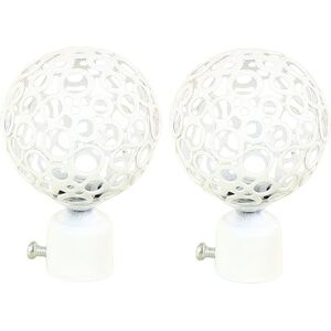 VBNEXYR Finials pour Tringles À Rideauxlot de 2 Embouts de Tringle À Rideaux Torsadés en Fer Forgé Creux pour Tringles de Balcon Blancs 22mm - Publicité VBNEXYR Finials pour Tringles À Rideauxlot de 2 Embouts de Tringle À Rideaux Torsadés en Fer Forgé Creux pour Tringles de Balcon Blancs 22mm - Publicité