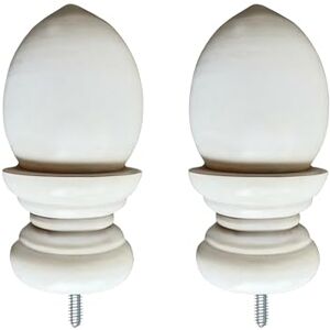 VBNEXYR Finials pour Tringles À Rideauxlot de 2 Embouts de Tringle À Rideaux Décoratifs Ronds en Bois Massif Type Vis Blancs 35 mm - Publicité VBNEXYR Finials pour Tringles À Rideauxlot de 2 Embouts de Tringle À Rideaux Décoratifs Ronds en Bois Massif Type Vis Blancs 35 mm - Publicité