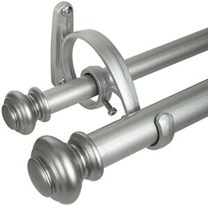 Decopolitan 2,5 cm Urne Double fenêtre Traitement tiges de, Métal, Antique Silver, 36" to 72 - Publicité Decopolitan 2,5 cm Urne Double fenêtre Traitement tiges de, Métal, Antique Silver, 36" to 72 - Publicité