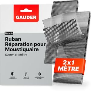 GAUDER Ruban Adhésif de Réparation pour Moustiquaire (50 mm x 1 m) 2x Kit de Réparation Moustiquaire Tissu pour Moustiquaire Fenêtre - Publicité GAUDER Ruban Adhésif de Réparation pour Moustiquaire (50 mm x 1 m) 2x Kit de Réparation Moustiquaire Tissu pour Moustiquaire Fenêtre - Publicité