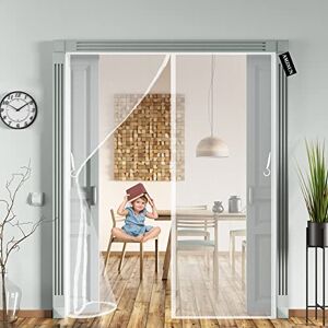 AMZSUN Moustiquaire de Porte Magnétique,Rideaux Toile Insect Ecran 180 x 230 cm Magnétique Moustique Sans Perçage Rideau Anti Moustique Bogues pour portes fenêtres balcon séjour Blanc - Publicité AMZSUN Moustiquaire de Porte Magnétique,Rideaux Toile Insect Ecran 180 x 230 cm Magnétique Moustique Sans Perçage Rideau Anti Moustique Bogues pour portes fenêtres balcon séjour Blanc - Publicité