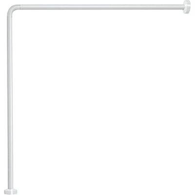 Gedy Cadre rideau d'angle blanc, dimensions : 80 x 80 cm, longueurs de tubes sont refilables, convient aux rideaux larges de 180 cm à 240 cm, tringle de douche en acier, design R&S, 2 ans de garantie, - Publicité Gedy Cadre rideau d'angle blanc, dimensions : 80 x 80 cm, longueurs de tubes sont refilables, convient aux rideaux larges de 180 cm à 240 cm, tringle de douche en acier, design R&S, 2 ans de garantie, - Publicité