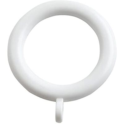 Merriway BH05953 Lot de 24 anneaux de tringle à rideaux en plastique avec œillet fixe, diamètre intérieur 28 mm, diamètre extérieur 40 mm, blanc - Publicité Merriway BH05953 Lot de 24 anneaux de tringle à rideaux en plastique avec œillet fixe, diamètre intérieur 28 mm, diamètre extérieur 40 mm, blanc - Publicité