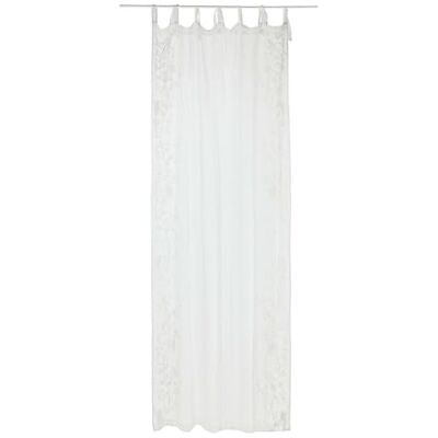 Loberon Douvaine Voilage Broderies Florales Tissu d'une Grande Finesse Qui Laisse Passer la lumière, Blanc - Publicité Loberon Douvaine Voilage Broderies Florales Tissu d'une Grande Finesse Qui Laisse Passer la lumière, Blanc - Publicité