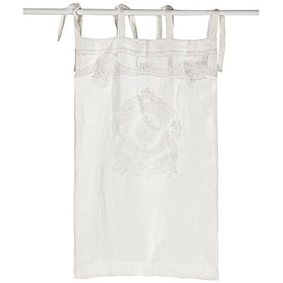 Loberon Mesnay Brise-bise Style Maison de Campagne Romantique Très Belle Broderie ornementale, Blanc - Publicité Loberon Mesnay Brise-bise Style Maison de Campagne Romantique Très Belle Broderie ornementale, Blanc - Publicité