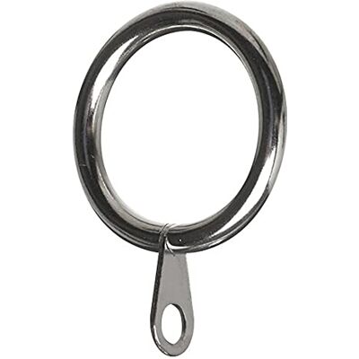 Merriway BH06183 Lot de 8 anneaux de tringle à rideaux en métal chromé 50 mm - Publicité Merriway BH06183 Lot de 8 anneaux de tringle à rideaux en métal chromé 50 mm - Publicité
