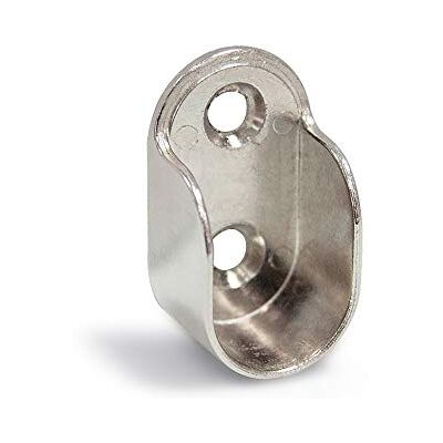 Emuca 7062407 Lot de 50 supports de tringles de penderie, Zamak, Nickelé - Publicité Emuca 7062407 Lot de 50 supports de tringles de penderie, Zamak, Nickelé - Publicité