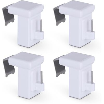 Bestlivings Lot de 4 supports de serrage « Blanc » Pour tringles de vitre/tringles de fenêtre Cadre de fenêtre de 10 à 27 mm Crochet décoratif Klemmfix Crochet universel pour décoration de - Publicité Bestlivings Lot de 4 supports de serrage « Blanc » Pour tringles de vitre/tringles de fenêtre Cadre de fenêtre de 10 à 27 mm Crochet décoratif Klemmfix Crochet universel pour décoration de - Publicité