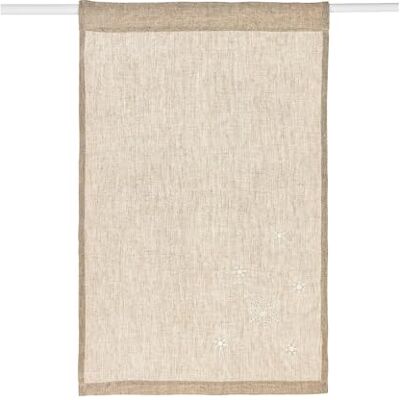 Loberon Ruspi Brise-bise Tissu en Lin de Grande qualité Sublime Broderie Flocon de Neige, Lin - Publicité Loberon Ruspi Brise-bise Tissu en Lin de Grande qualité Sublime Broderie Flocon de Neige, Lin - Publicité