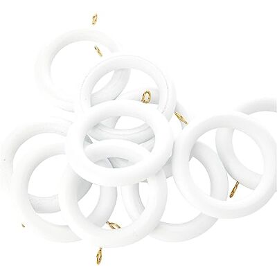 Merriway Bulk Hardware Bh05957 en bois Tringle à rideau Rod Anneaux avec vis Eye, diamètre intérieur. 45 mm (1,3/10,2 cm) de diamètre extérieur. 64 mm (2.1/5,1 cm) – Blanc, Lot de 10 - Publicité Merriway Bulk Hardware Bh05957 en bois Tringle à rideau Rod Anneaux avec vis Eye, diamètre intérieur. 45 mm (1,3/10,2 cm) de diamètre extérieur. 64 mm (2.1/5,1 cm) – Blanc, Lot de 10 - Publicité