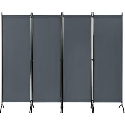 WOLTU Paravent 4 Panneaux 224x182 cm Gris Foncé, Cloison de Séparation pour Chambre, Mur Séparateur Pliable, Paravent d’Intimité pour Usage Intérieur et Extérieur, Idéal pour Salon, Balcon et Jardin - Publicité WOLTU Paravent 4 Panneaux 224x182 cm Gris Foncé, Cloison de Séparation pour Chambre, Mur Séparateur Pliable, Paravent d’Intimité pour Usage Intérieur et Extérieur, Idéal pour Salon, Balcon et Jardin - Publicité