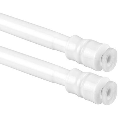 Bestlivings Tringle à Rideaux 2 pièces (Blanche) sans perçage, Installation Facile, Tringle escamotable pour Serrage 60-90 cm - Publicité Bestlivings Tringle à Rideaux 2 pièces (Blanche) sans perçage, Installation Facile, Tringle escamotable pour Serrage 60-90 cm - Publicité