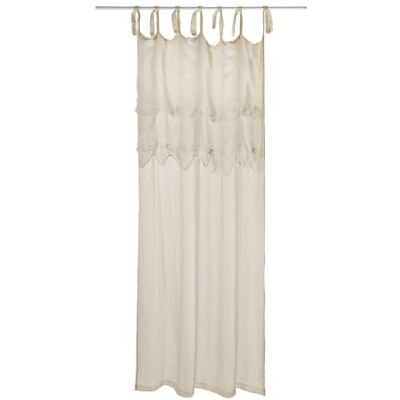 Loberon Melania Voilage Pur Lin Volant Double, Beige - Publicité Loberon Melania Voilage Pur Lin Volant Double, Beige - Publicité