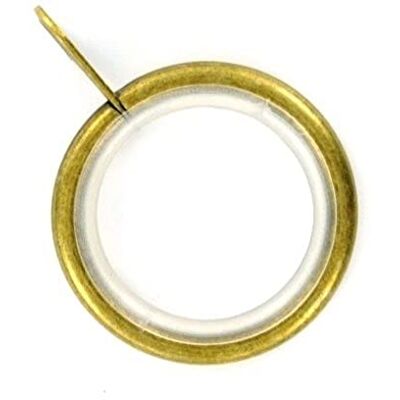 Merriway Bulk Hardware Bh05500 Silent Tringle à rideau Rod Bague fixe œil Laiton antique Dimensions intérieures, Lot de 24 pièces de 23 mm - Publicité Merriway Bulk Hardware Bh05500 Silent Tringle à rideau Rod Bague fixe œil Laiton antique Dimensions intérieures, Lot de 24 pièces de 23 mm - Publicité