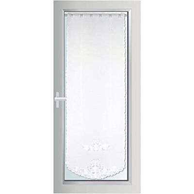 Bestlivings Türpanneaux Rideau court en voile avec broderie Motif fleurs (blanc) 180 x 60 cm - Publicité Bestlivings Türpanneaux Rideau court en voile avec broderie Motif fleurs (blanc) 180 x 60 cm - Publicité
