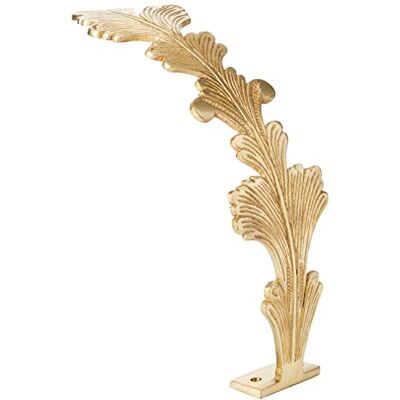 Merriway Bulk Hardware BH03841 Embrasse de rideau design feuille classique Laiton - Publicité Merriway Bulk Hardware BH03841 Embrasse de rideau design feuille classique Laiton - Publicité