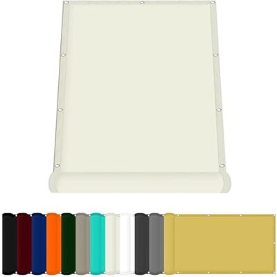 FENYIGE Voiles Ombrages Rectangulaire pour Terrasses 50 x 100 cm Tissu Polyester UV Protection avec Oeillets Filet Protection Solaire pour Patio Paravent Et Bâche, Ivoire - Publicité FENYIGE Voiles Ombrages Rectangulaire pour Terrasses 50 x 100 cm Tissu Polyester UV Protection avec Oeillets Filet Protection Solaire pour Patio Paravent Et Bâche, Ivoire - Publicité
