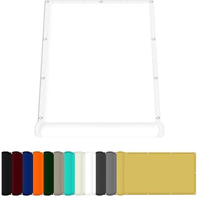 FENYIGE Toile D'Ombrage Extérieur 60 x 200 cm Tissu Polyester UV Protection avec Oeillets Toile Imperméable pour Patio Paravent Et Bâche, Blanc - Publicité FENYIGE Toile D'Ombrage Extérieur 60 x 200 cm Tissu Polyester UV Protection avec Oeillets Toile Imperméable pour Patio Paravent Et Bâche, Blanc - Publicité