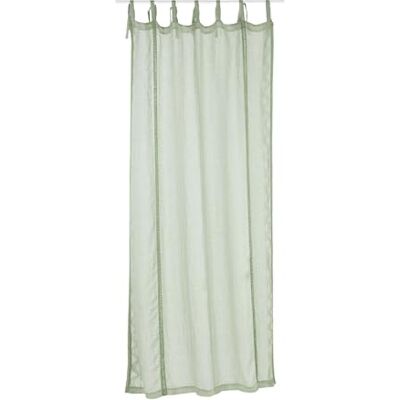 Loberon Atlantropa Rideau Texture légère en Coton et Lin Bordure en Dentelle Romantique, Vert - Publicité Loberon Atlantropa Rideau Texture légère en Coton et Lin Bordure en Dentelle Romantique, Vert - Publicité
