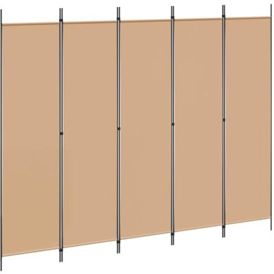 vidaXL Cloison de séparation à 5 panneaux en tissu beige 250 x 200 cm Paravent pliable chic pour salon Cloison d'intimité élégante en tissu pour espace et décoration - Publicité vidaXL Cloison de séparation à 5 panneaux en tissu beige 250 x 200 cm Paravent pliable chic pour salon Cloison d'intimité élégante en tissu pour espace et décoration - Publicité