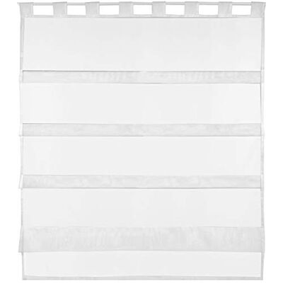 Bestlivings Rideau de bistrot blanc transparent avec passants de 90 x 110 cm (l x L) disponible dans de nombreuses variantes - Publicité Bestlivings Rideau de bistrot blanc transparent avec passants de 90 x 110 cm (l x L) disponible dans de nombreuses variantes - Publicité