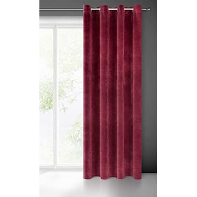 Eurofirany Villa Rideau en Velours Doux avec Oeillets-1 pièce élégant de qualité supérieure pour Chambre à Coucher, Salon, Velvet, Polyester, Bordeaux, 140x250 cm - Publicité Eurofirany Villa Rideau en Velours Doux avec Oeillets-1 pièce élégant de qualité supérieure pour Chambre à Coucher, Salon, Velvet, Polyester, Bordeaux, 140x250 cm - Publicité