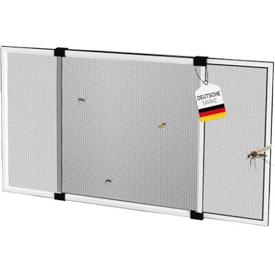 jarolift Cadre Moustiquaire Coulissant Sans Percer Pour Fenêtres Portes Avec Volet Roulant, En Aluminium, 75 x 50 cm (extensible jusqu'à 142 cm), Blanc - Publicité jarolift Cadre Moustiquaire Coulissant Sans Percer Pour Fenêtres Portes Avec Volet Roulant, En Aluminium, 75 x 50 cm (extensible jusqu'à 142 cm), Blanc - Publicité