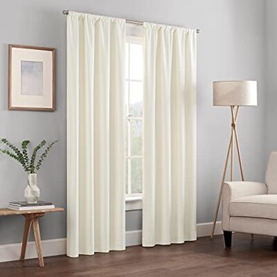 Eclipse Kendall Rideau de fenêtre occultant Thermique Moderne avec Passe-Tringle pour Chambre à Coucher ou Salon (1 Panneau), 106,7 x 213,4 cm, Ivoire - Publicité Eclipse Kendall Rideau de fenêtre occultant Thermique Moderne avec Passe-Tringle pour Chambre à Coucher ou Salon (1 Panneau), 106,7 x 213,4 cm, Ivoire - Publicité