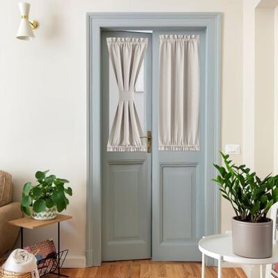 NICETOWN Sidelight Lot de 1 Panneau de Rideau de Porte occultant en Lin – Isolation Thermique pour Porte française, Porte latérale, Porte vitrée, Angora (63,5 x 127 cm (l x L), Angora - Publicité NICETOWN Sidelight Lot de 1 Panneau de Rideau de Porte occultant en Lin – Isolation Thermique pour Porte française, Porte latérale, Porte vitrée, Angora (63,5 x 127 cm (l x L), Angora - Publicité