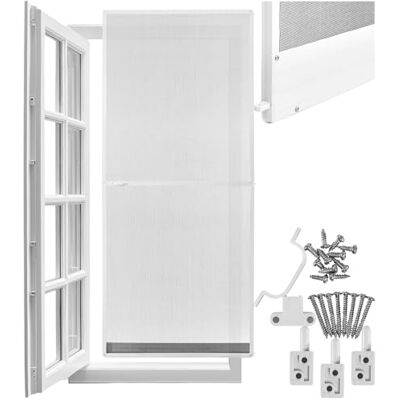 tectake ® Moustiquaire portes et fenêtres, 95 x 210 cm, Cadre en aluminium, Résistante aux intempéries et aux UV, Longueur réglable, Laisse passer la lumière et l'air, Filet Anti Moustique Blanc - Publicité tectake ® Moustiquaire portes et fenêtres, 95 x 210 cm, Cadre en aluminium, Résistante aux intempéries et aux UV, Longueur réglable, Laisse passer la lumière et l'air, Filet Anti Moustique Blanc - Publicité