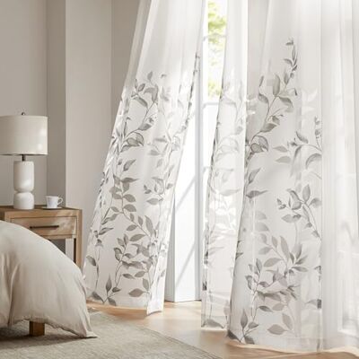 Madison Park Rideaux Transparents - Œillets en Lin - 50 x 84 cm - Rideaux - Publicité Madison Park Rideaux Transparents - Œillets en Lin - 50 x 84 cm - Rideaux - Publicité