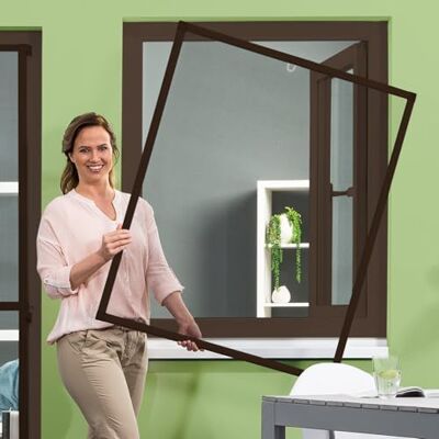 empasa Moustiquaire Basic cadre en aluminium blanc, marron ou anthracite - Publicité empasa Moustiquaire Basic cadre en aluminium blanc, marron ou anthracite - Publicité