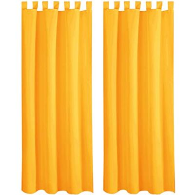 Bestlivings Lot de 2 Rideau décoratif Passant, Polyester, hellorange marigold, 140 x 145cm - Publicité Bestlivings Lot de 2 Rideau décoratif Passant, Polyester, hellorange marigold, 140 x 145cm - Publicité