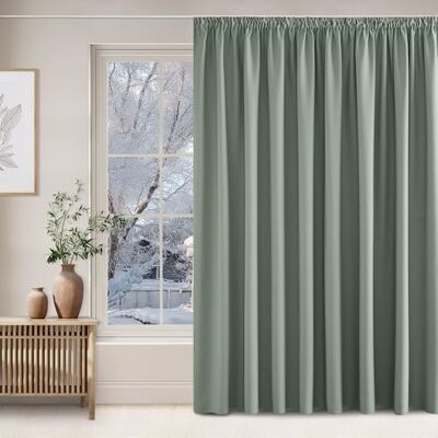NICETOWN Rideaux Thermique de Fenêtre Draperies Galon Fronceur Lumineux Bloquer Anti UV pour Decoration Maison Chambre, 300cm Largeur sur 240 Hauteur, Sauge Vert, 1 Pièces - Publicité NICETOWN Rideaux Thermique de Fenêtre Draperies Galon Fronceur Lumineux Bloquer Anti UV pour Decoration Maison Chambre, 300cm Largeur sur 240 Hauteur, Sauge Vert, 1 Pièces - Publicité