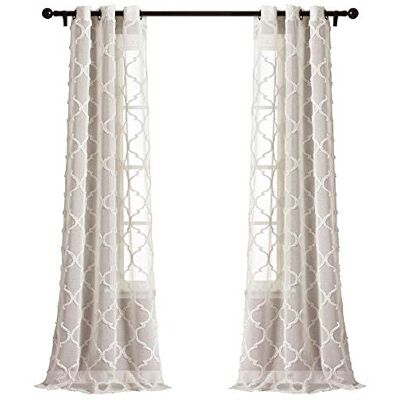 Lush Decor Avon Paire de Rideaux à œillets Treillis Beige 213,4 x 96,5 cm - Publicité Lush Decor Avon Paire de Rideaux à œillets Treillis Beige 213,4 x 96,5 cm - Publicité