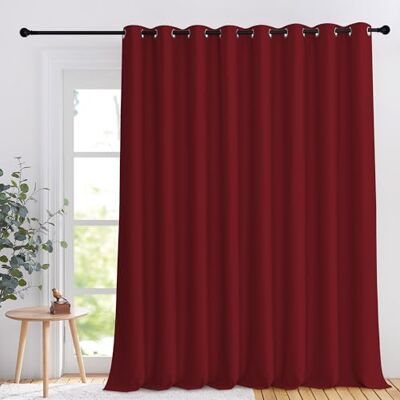 NICETOWN 1 Panneau de Rideau occultant Extra Large à œillets pour Porte coulissante en Verre pour Salon, Chambre à Coucher et Bureau à Domicile, Rouge Bordeaux, 304,8 x 274,3 cm (l x L) - Publicité NICETOWN 1 Panneau de Rideau occultant Extra Large à œillets pour Porte coulissante en Verre pour Salon, Chambre à Coucher et Bureau à Domicile, Rouge Bordeaux, 304,8 x 274,3 cm (l x L) - Publicité