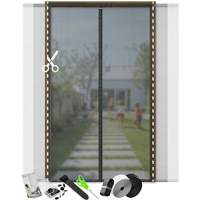 ARCOL Moustiquaire Porte Fenêtre Magnétique en Maille Robuste 200x240 cm Rideau Moustiquaire Porte Découpable dans la Largeur PorteFenêtre Anti-Mouches avec Fermeture à Scratch Noir - Publicité ARCOL Moustiquaire Porte Fenêtre Magnétique en Maille Robuste 200x240 cm Rideau Moustiquaire Porte Découpable dans la Largeur PorteFenêtre Anti-Mouches avec Fermeture à Scratch Noir - Publicité