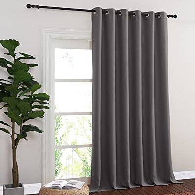 NICETOWN Rideau occultant à Isolation Thermique avec œillets pour Porte coulissante en Verre, Chambre à Coucher, pergola (Gris, 1 Panneau, 203,2 x 274,3 cm) - Publicité NICETOWN Rideau occultant à Isolation Thermique avec œillets pour Porte coulissante en Verre, Chambre à Coucher, pergola (Gris, 1 Panneau, 203,2 x 274,3 cm) - Publicité