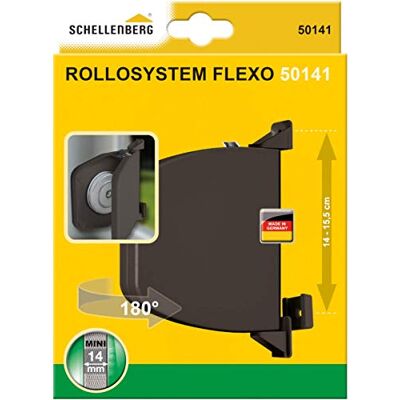 Schellenberg 50141 Enrouleur de sangle pour volet roulant, pour sangle de 14 mm de largeur, pivotant, Système Mini, Espacement des trous de 140 155 mm (réglable), Marron - Publicité Schellenberg 50141 Enrouleur de sangle pour volet roulant, pour sangle de 14 mm de largeur, pivotant, Système Mini, Espacement des trous de 140 155 mm (réglable), Marron - Publicité