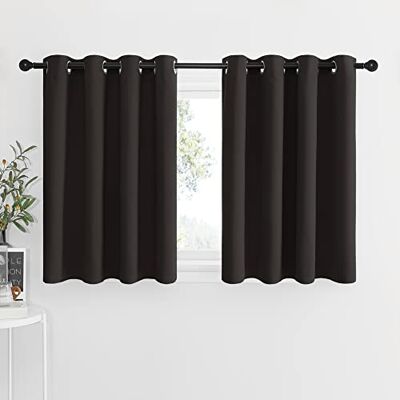 NICETOWN Lot de 2 Panneaux Thermiques occultants écoénergétiques à œillets pour Petite fenêtre (Marron Caramel, 132,1 cm l x 91,4 cm L + tête de tête de 3 cm) - Publicité NICETOWN Lot de 2 Panneaux Thermiques occultants écoénergétiques à œillets pour Petite fenêtre (Marron Caramel, 132,1 cm l x 91,4 cm L + tête de tête de 3 cm) - Publicité