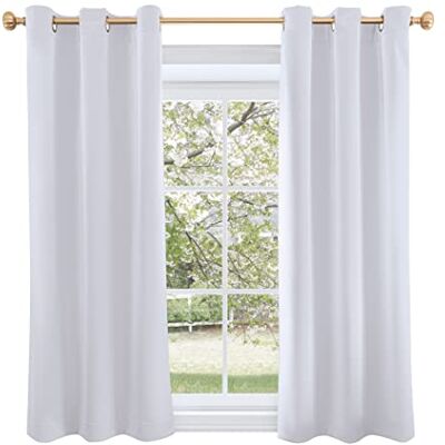 Sun Riley Rideau occultant à œillets pour Chambre d'enfant, 101,6 x 160 cm, Blanc - Publicité Sun Riley Rideau occultant à œillets pour Chambre d'enfant, 101,6 x 160 cm, Blanc - Publicité